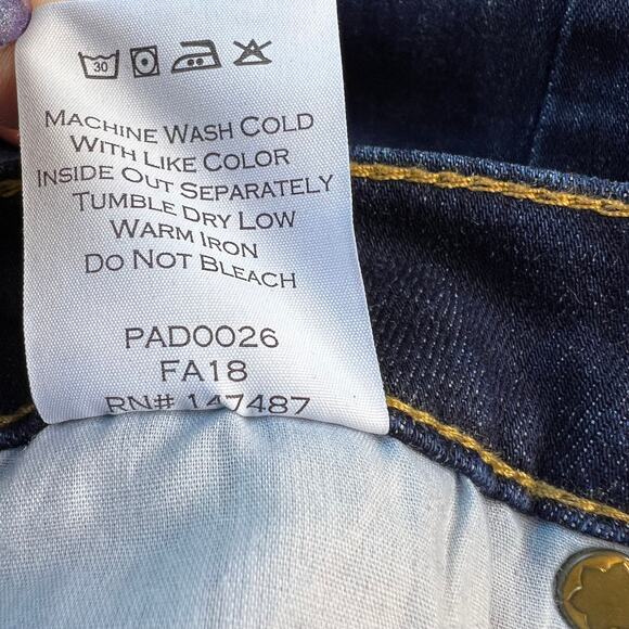 Draper James Women's Dark Wash Denim Mid-Rise Skinny Straight Leg Jeans Size 28 - Picture 14 of 14